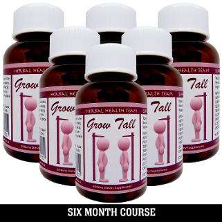 Grow Tall 6 month course, six bottles