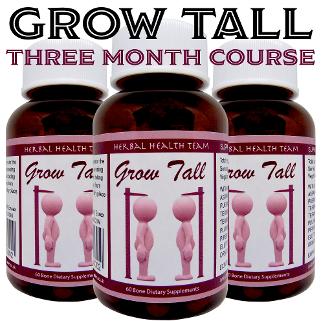 Grow Tall 3 month course, three bottles